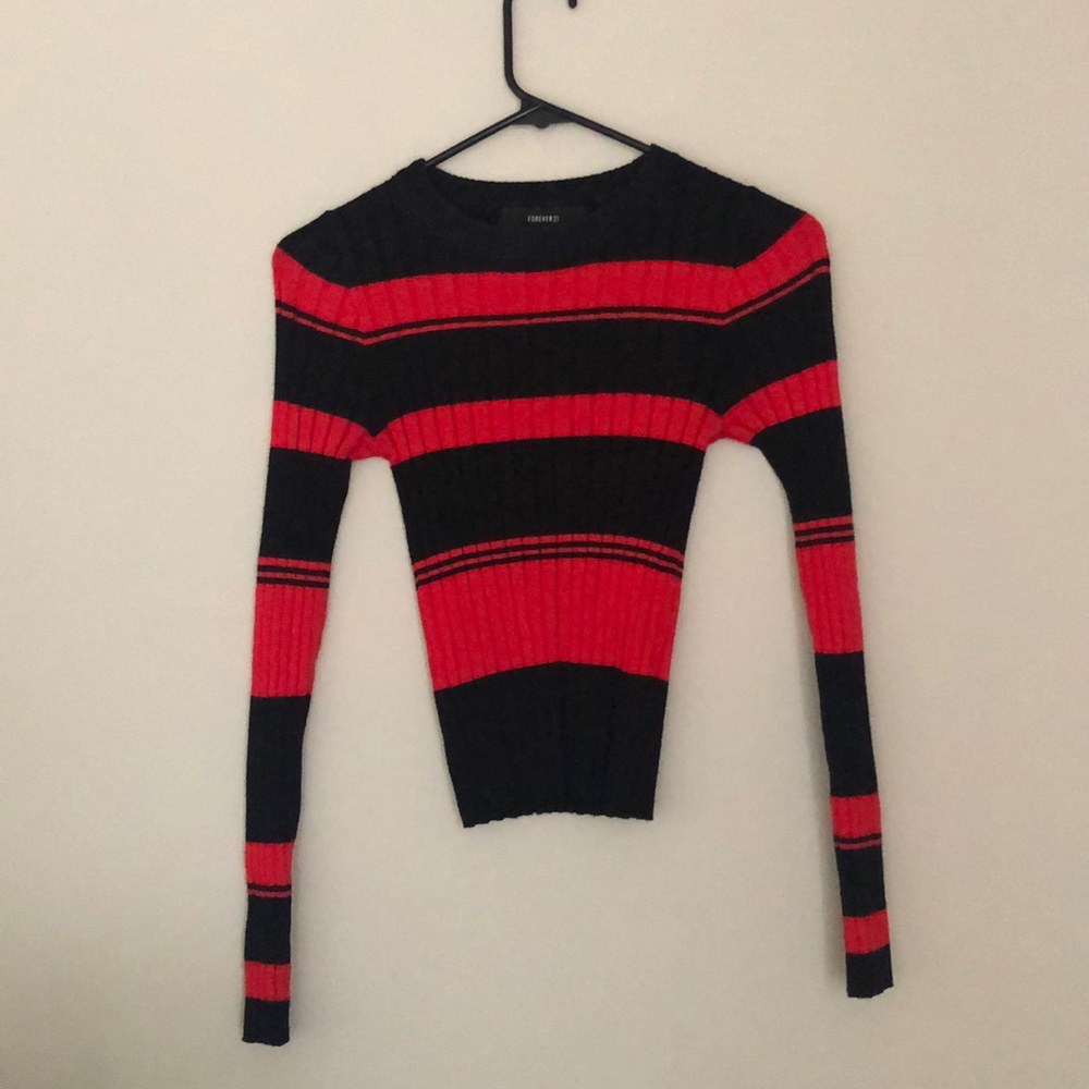 Black and Red Striped Sweater